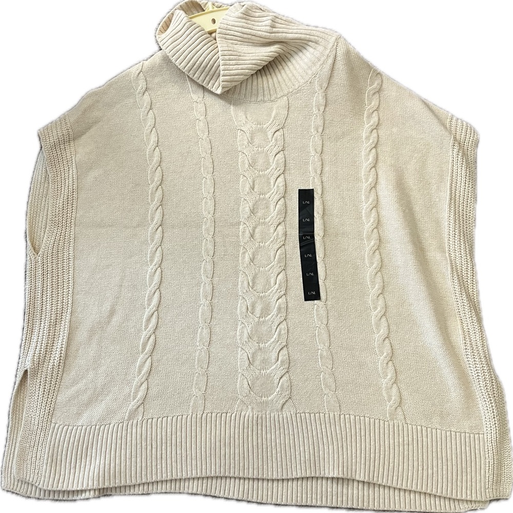 Banana Republic Cream Cowl Neck Sweater L/XL - NWT